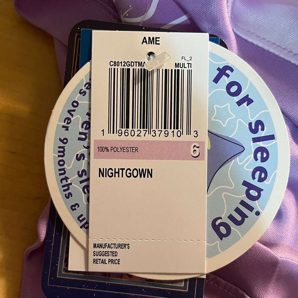 NWT Disney Wish Watch Us Shine Lavender Nightgown Pajamas - Picture 11 of 11